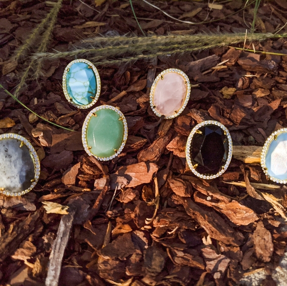 Opal 14k Gold Ring | Opal Gemstone Adjustable Statement Ring - Picture 3 of 6